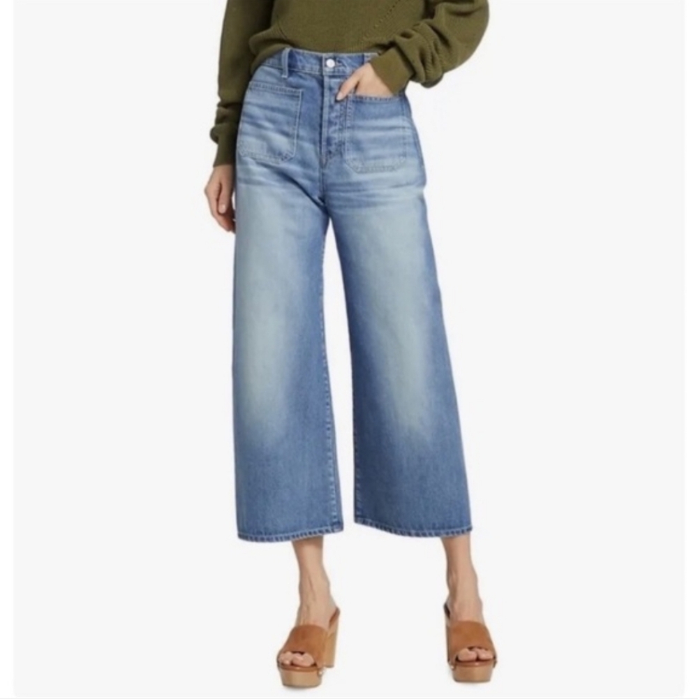 Veronica Beard Grant Jeans Wide Leg Crop